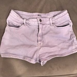 Purple high waisted bdg shorts